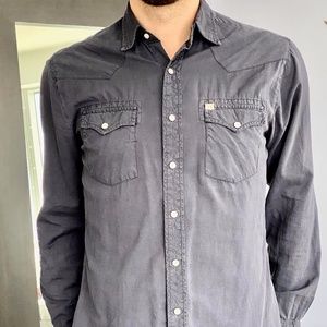 Salt Valley Western Gray Black Pearl Snapped Small